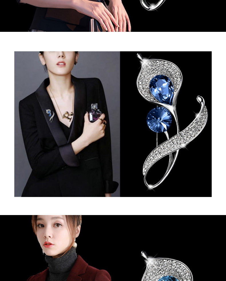 Elegant floral design brooch for women