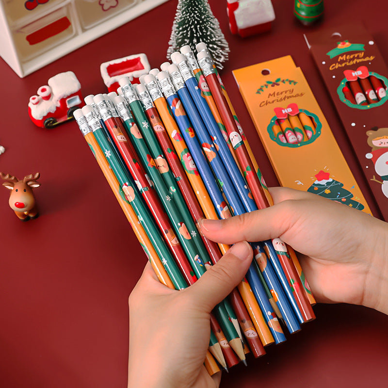 Festive kids' pencil set perfect for drawing and school work