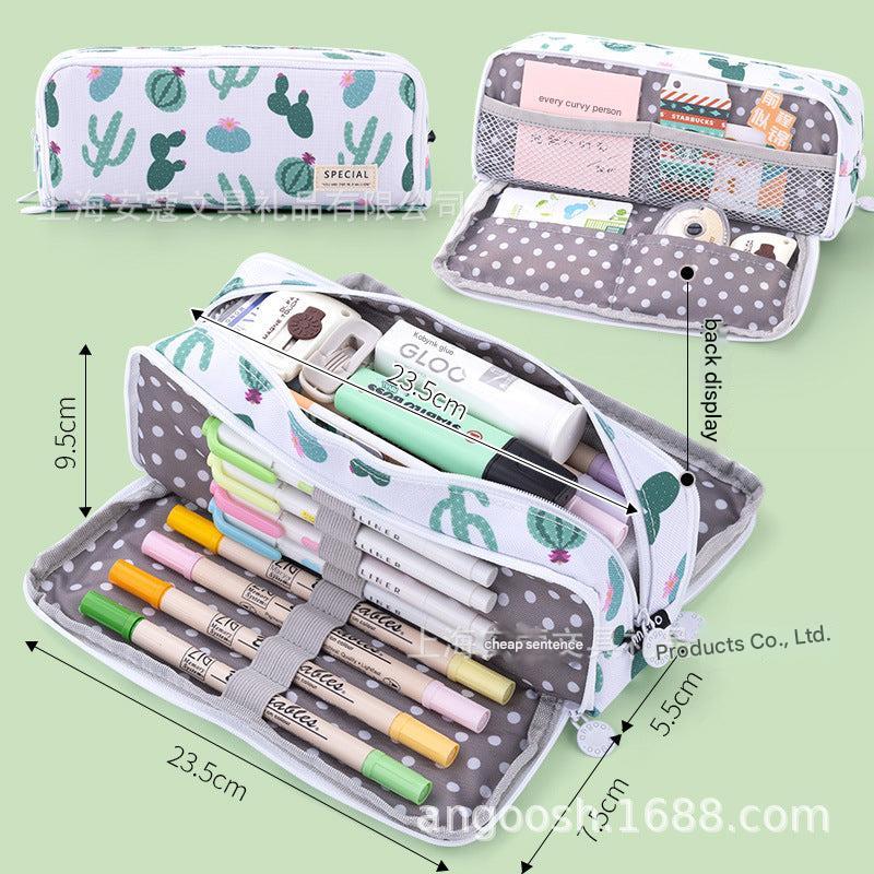 Angoo pencil case with watercolor design