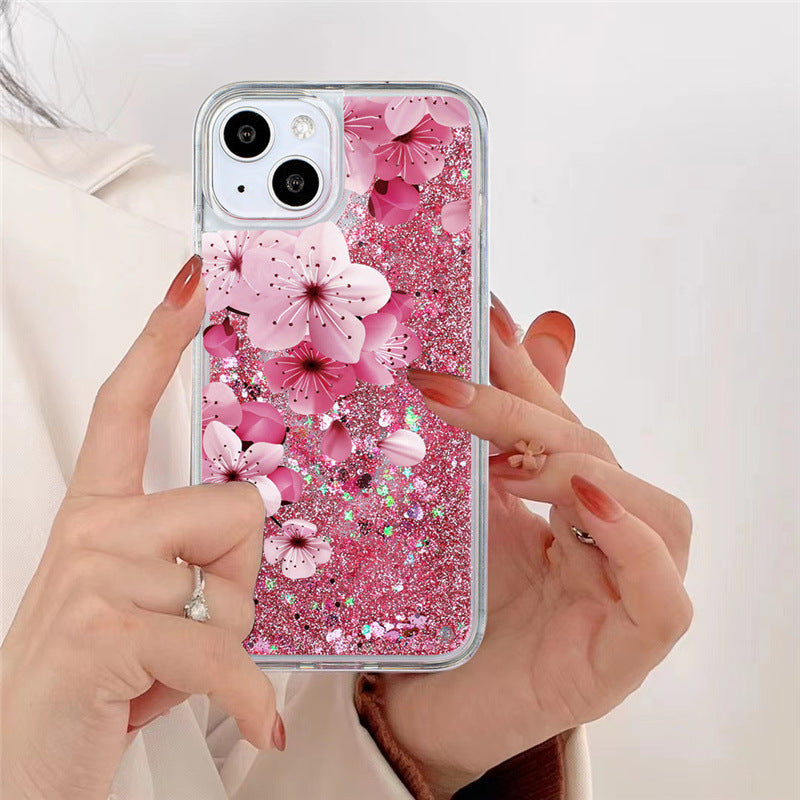 Cute Unicorn & Dolphin Liquid Glitter Phone Case for iPhone and Samsung - Shockproof TPU Protection