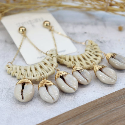 Unique Rattan Earrings Image 3