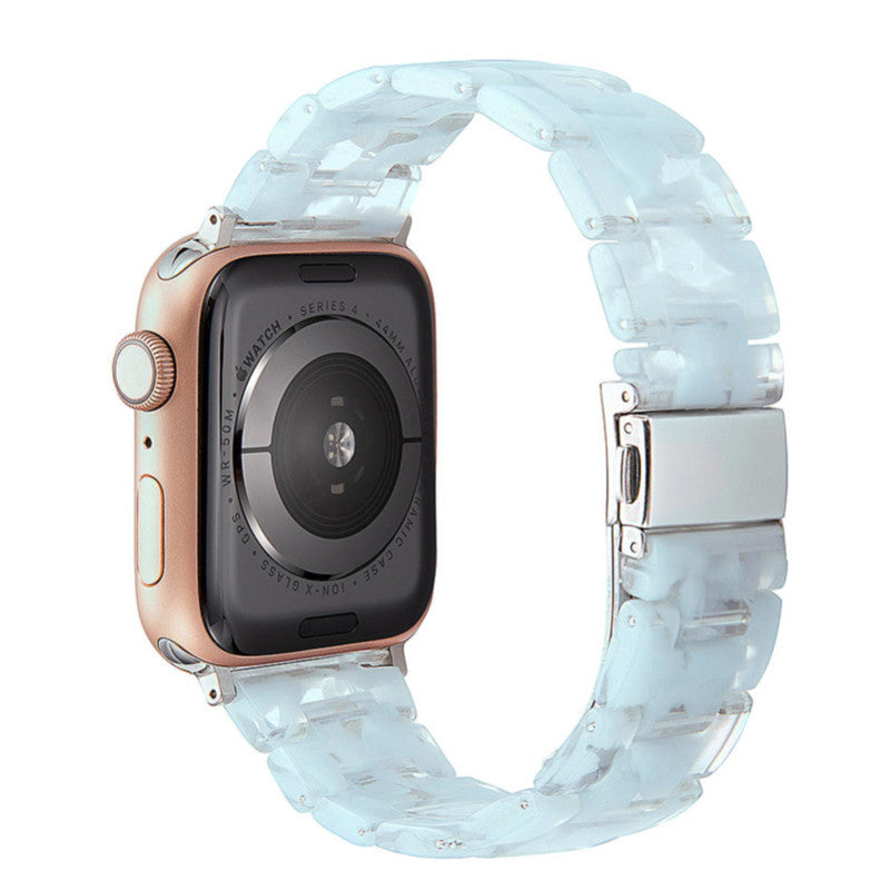 Stylish Natural Resin Apple Watch Band - Compatible with Series 1-9 & Ultra Models