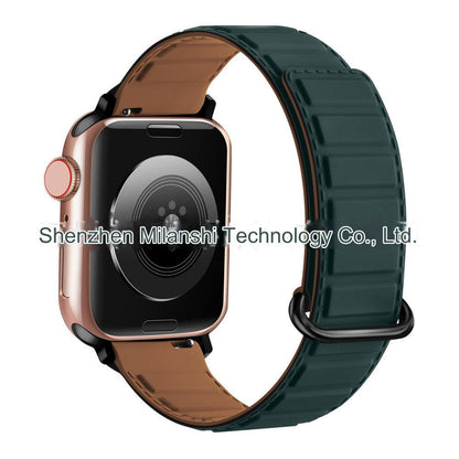 Premium Silicone Magnetic Apple Watch Band - Sporty & Durable Replacement Strap for All Models