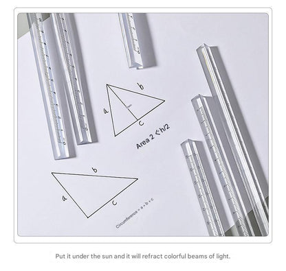 acrylic ruler with printed measurement markings