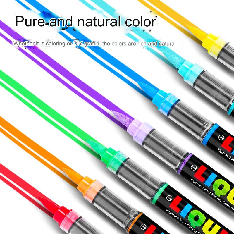 48-Color Liquid Art Markers Set - Premium Acrylic Ink for Artists and Students