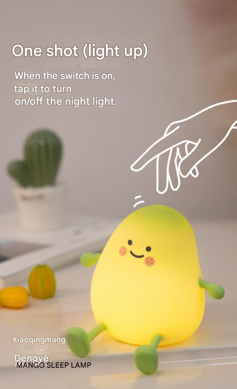 silicone baby nursery lamp with warm light