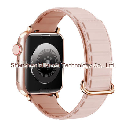 Premium Silicone Magnetic Apple Watch Band - Sporty & Durable Replacement Strap for All Models