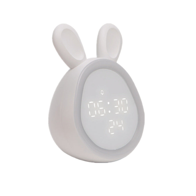 Kids Bunny Night Light and Alarm Clock Combo