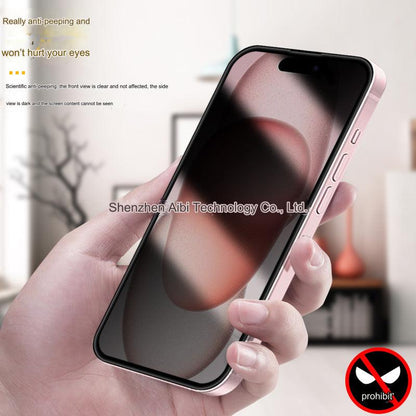 Premium Privacy Tempered Glass Screen Protector for iPhone 15/15 Pro - Full Coverage Anti-Spy Film