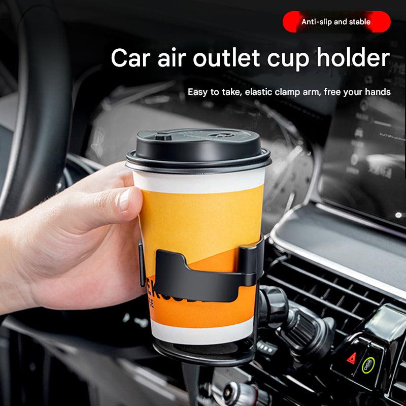 drink holder for car air vent black wide angle