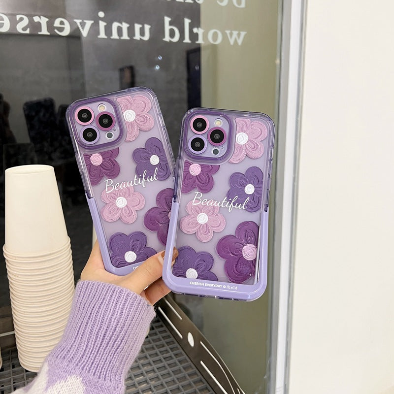 purple floral iPhone case