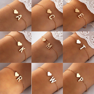 Women's personalized letter bracelet