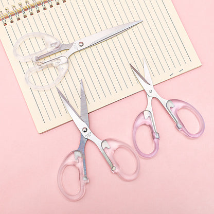 clear handle scissors with stainless steel blades