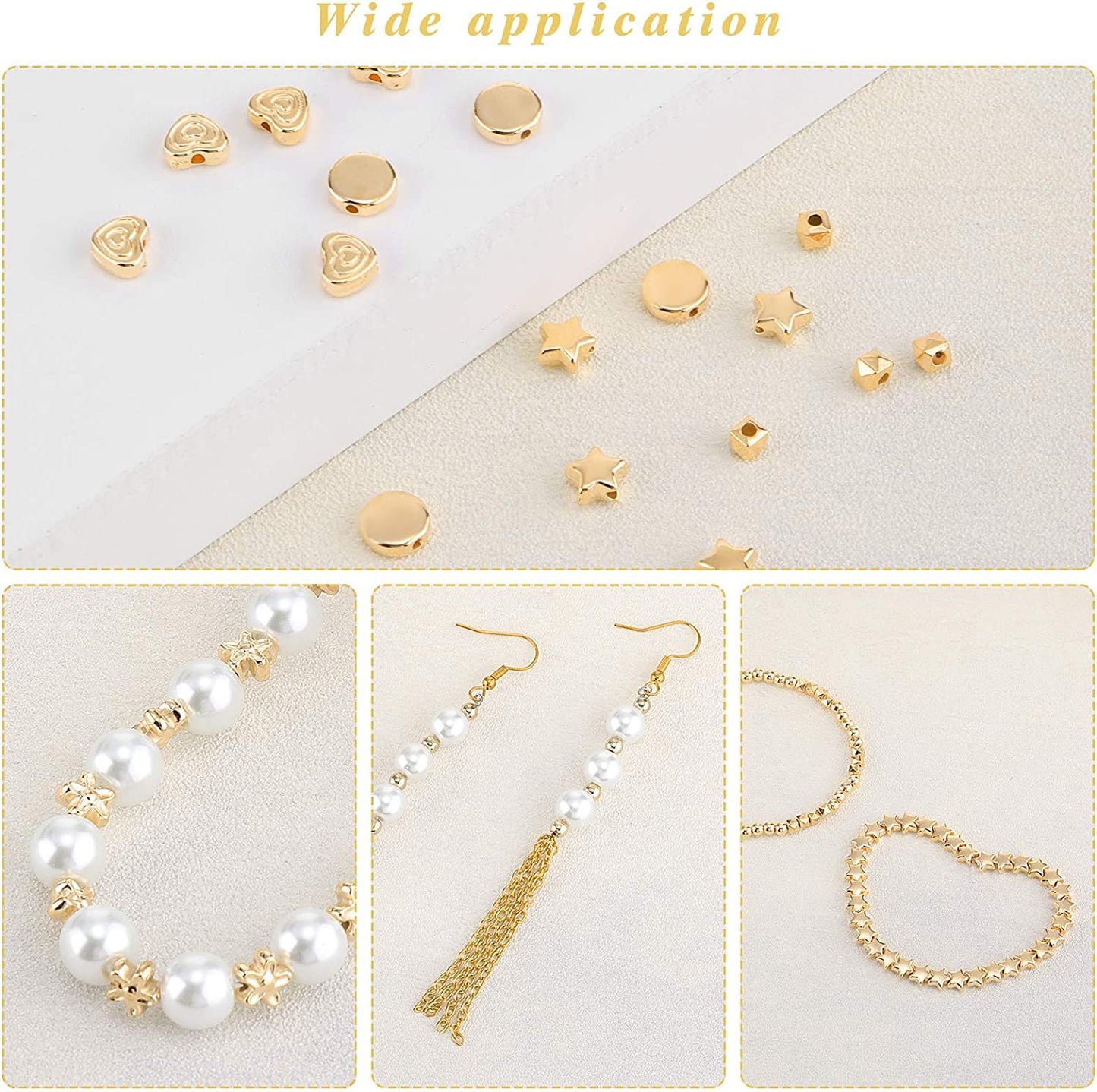 star and flower shaped luxury beads for DIY