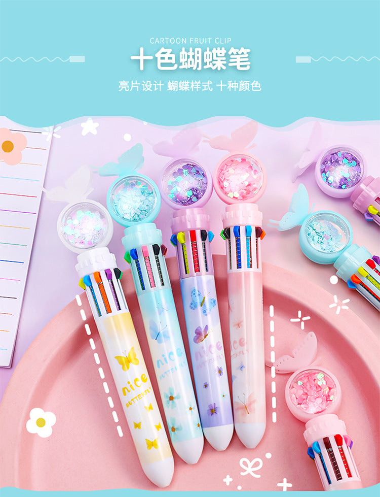 Collection of multicolor Butterfly Ballpoint Pens image