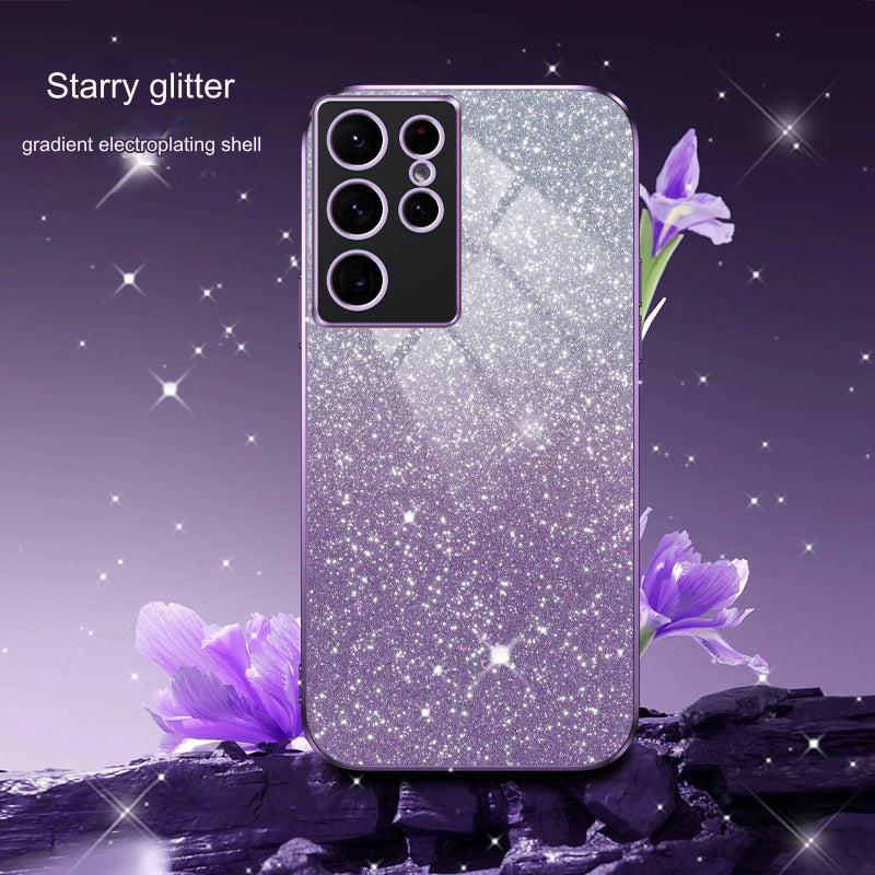 Stylish Samsung Galaxy Protective Case - TPU Electroplated Shockproof Cover for S24, S23, A Series - Available in Multiple Colors