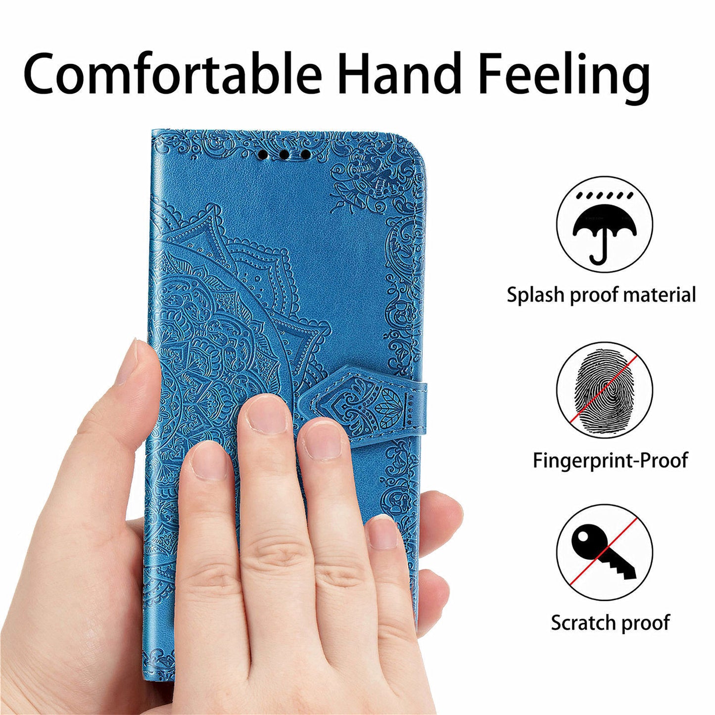 Premium PU Leather Flip Case for Google Pixel 8/8A/8 Pro - Card Holder, Kickstand, & Anti-Fingerprint Protection