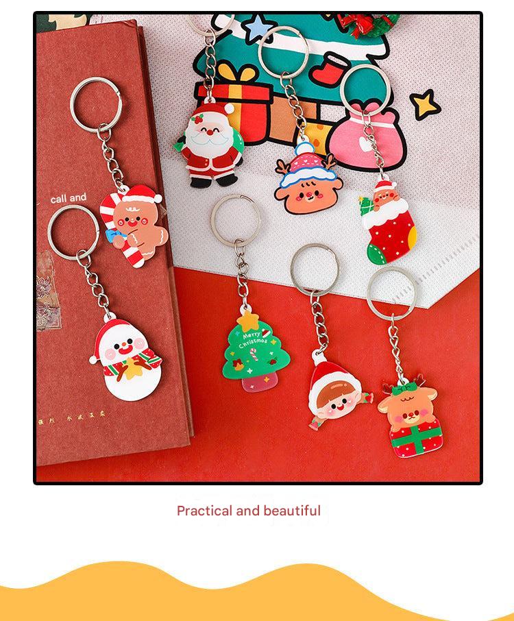 reindeer head colorful keychain