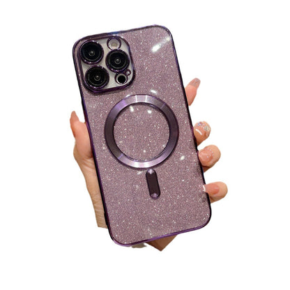 MagSafe Compatible iPhone Case with Glitter Finish and TPU Protection