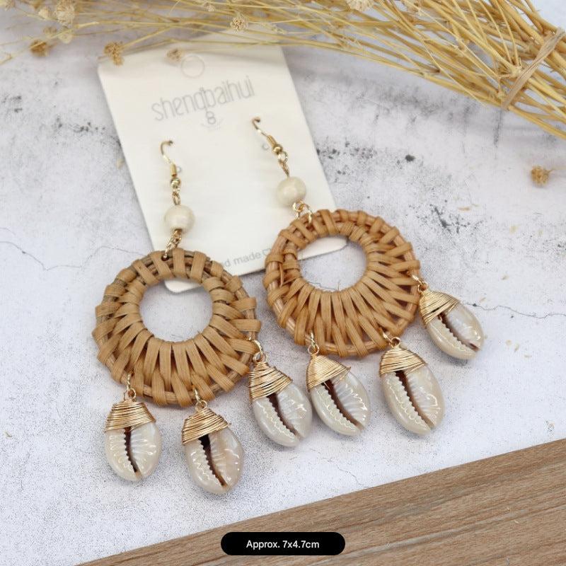 Elegant Rattan Drop Earrings Image 10