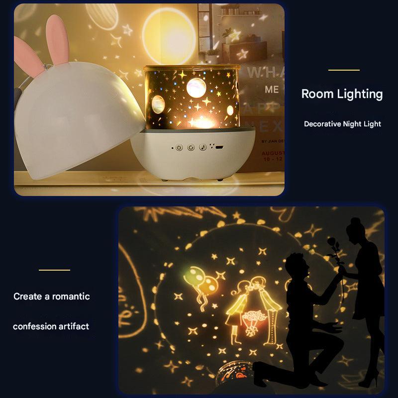 Night mode bunny star projector with USB