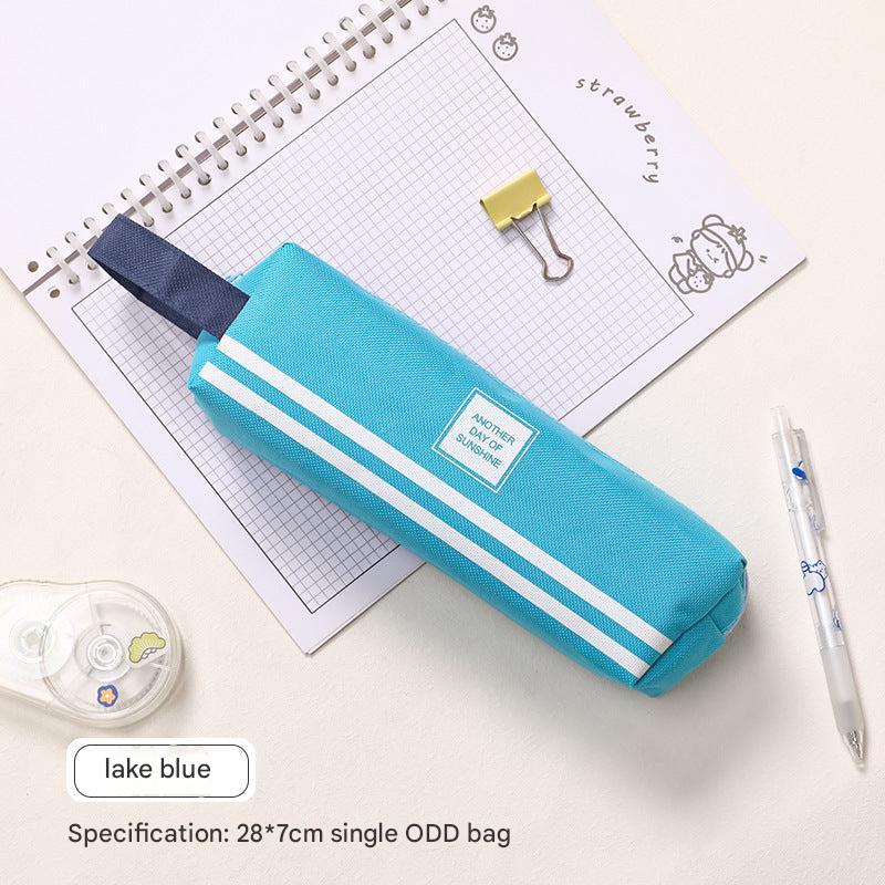 lake blue pencil case with stationery