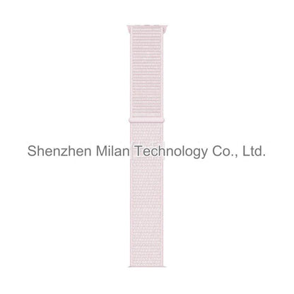 Stylish Nylon Braided Watch Band for Apple Watch - Compatible with Series 1-9 & Ultra - Adjustable Velcro Closure - Multiple Colors Available