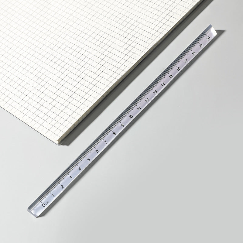 professional clear acrylic ruler on drawing