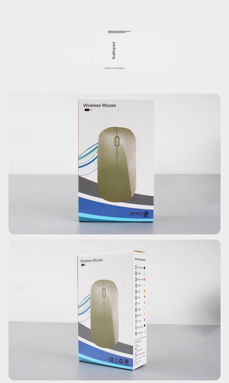 Wireless Bluetooth Rechargeable Mouse - Dual Mode 2.4G Silent Operation, Ergonomic Design for Apple and Huawei Devices