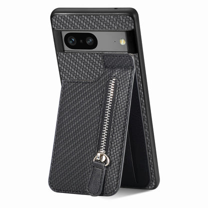 Carbon Fiber Wallet Phone Case with Stand for Google Pixel 8 & 7 Series - Versatile, Protective, and Stylish