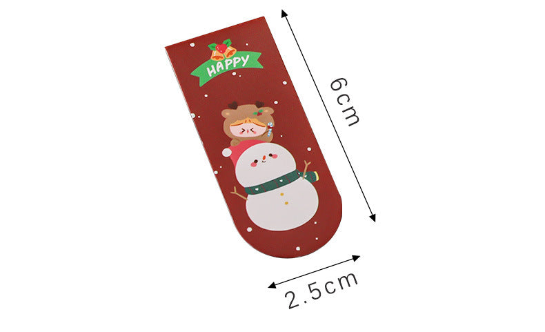 Adorable Christmas angel themed magnetic bookmark