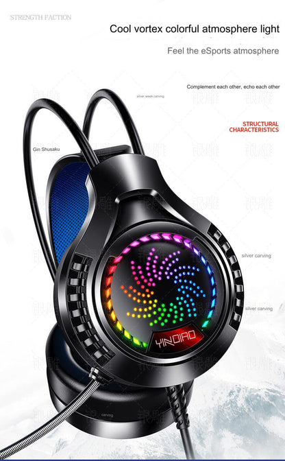 RGB Wired Gaming Headset with 7.1 Surround Sound - Q7 Model