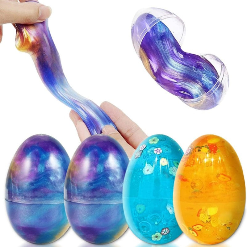 Colorful Galaxy Egg Crystal Slime - DIY Fun for All Ages