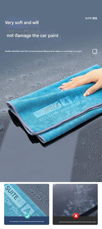 car detailing dense coral fleece cloth