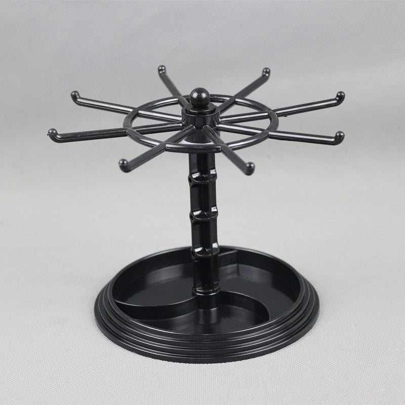 multi-level rotating accessory stand top view