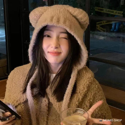 Warm winter hat with neck protection image 5