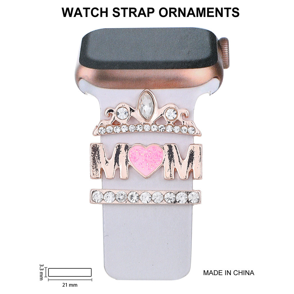 Stylish Rhinestone Silicone Strap for Apple Watch - Durable & Elegant Accessory