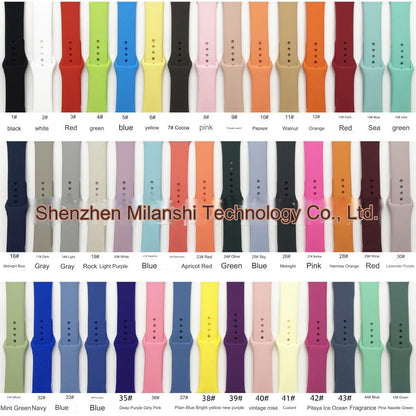 Premium Silicone Sports Watch Band for Apple Watch Series 4-9, SE, and Ultra 2 - Stylish, Durable, and Comfortable Replacement Straps