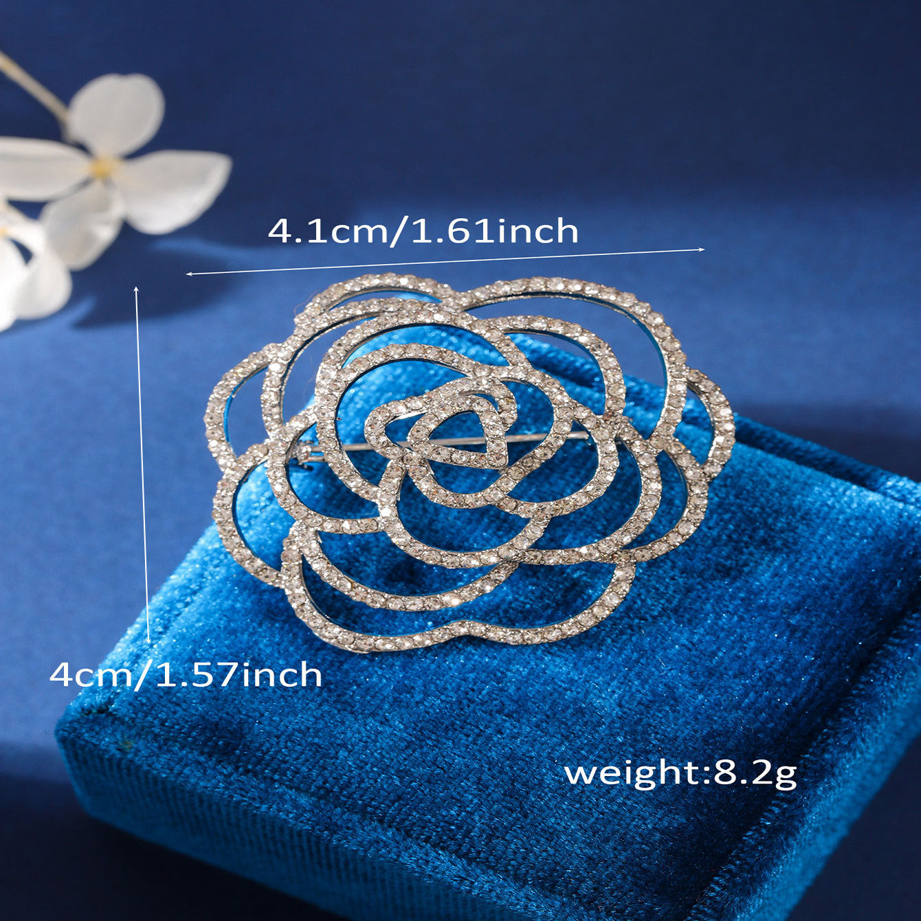Close-up view of Alloy Flower Brooch