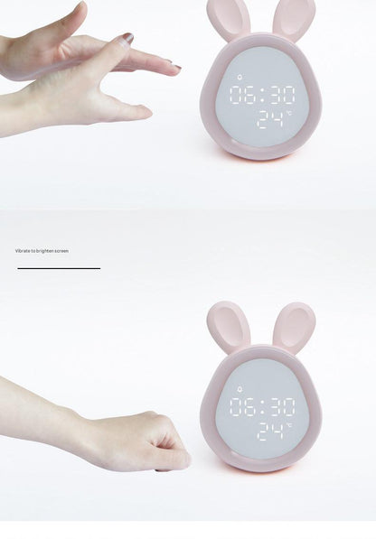 Kids Bunny Night Light and Alarm Clock Combo