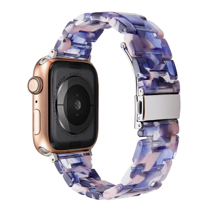 Stylish Natural Resin Apple Watch Band - Compatible with Series 1-9 & Ultra Models