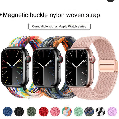 Stylish Nylon Woven Magnetic Apple Watch Band - Compatible with All Series