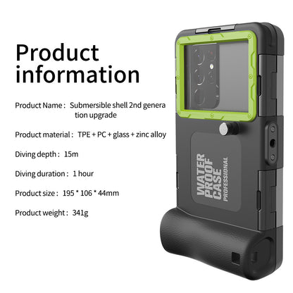 Ultra-Durable 15M Waterproof Diving Case for iPhone & Samsung - Anti-Shock & Impact-Resistant