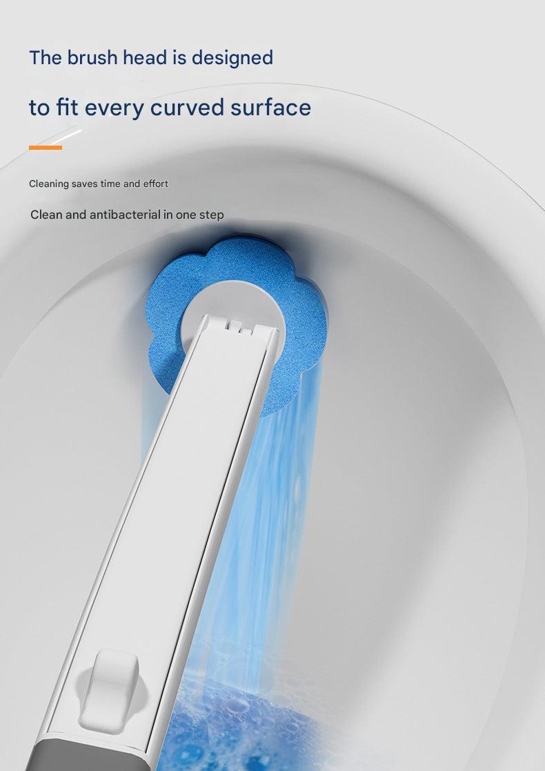 working scene of toilet brush in bathroom