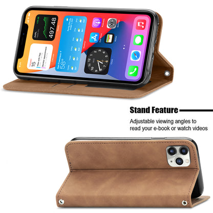 Premium Magnetic Flip Case for iPhone 16 Pro Max & Samsung S24 Ultra | Leather & TPU with Hidden Stand