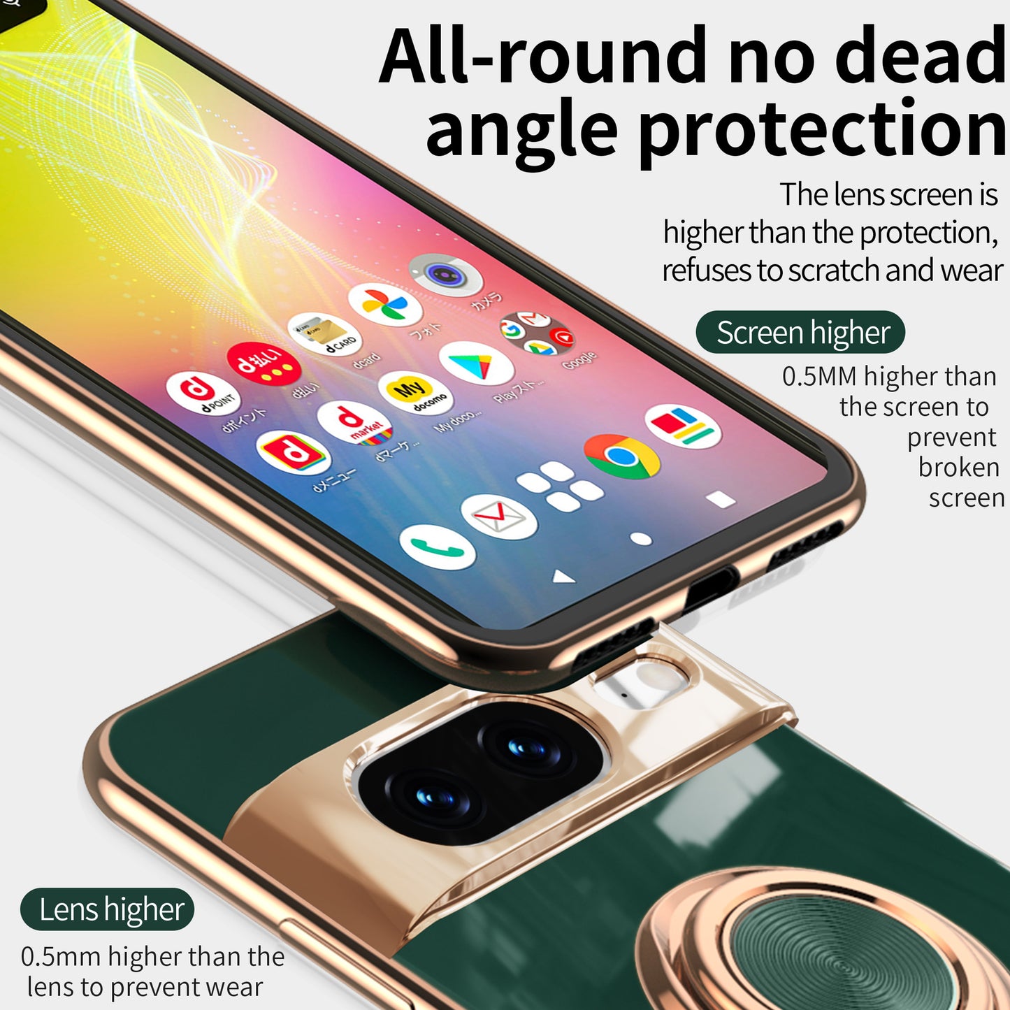 Premium Electroplated TPU Case for Google Pixel 8/8A/9 - Stylish & Durable Protection with Kickstand and Magnetic Car Mount Compatibility