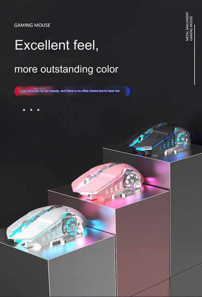 Dual Mode Wireless and Wired Gaming Mouse - Silent Operation with RGB Lighting, Adjustable DPI and Ergonomic Design