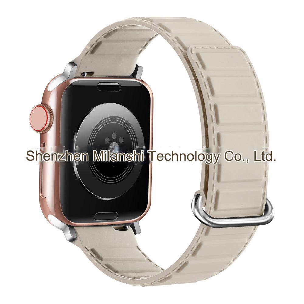 Premium Silicone Magnetic Apple Watch Band - Sporty & Durable Replacement Strap for All Models