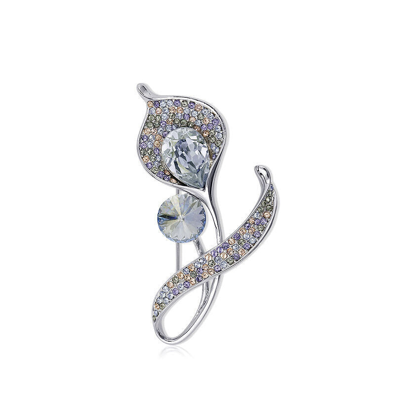 Unisex alloy floral brooch for gifting