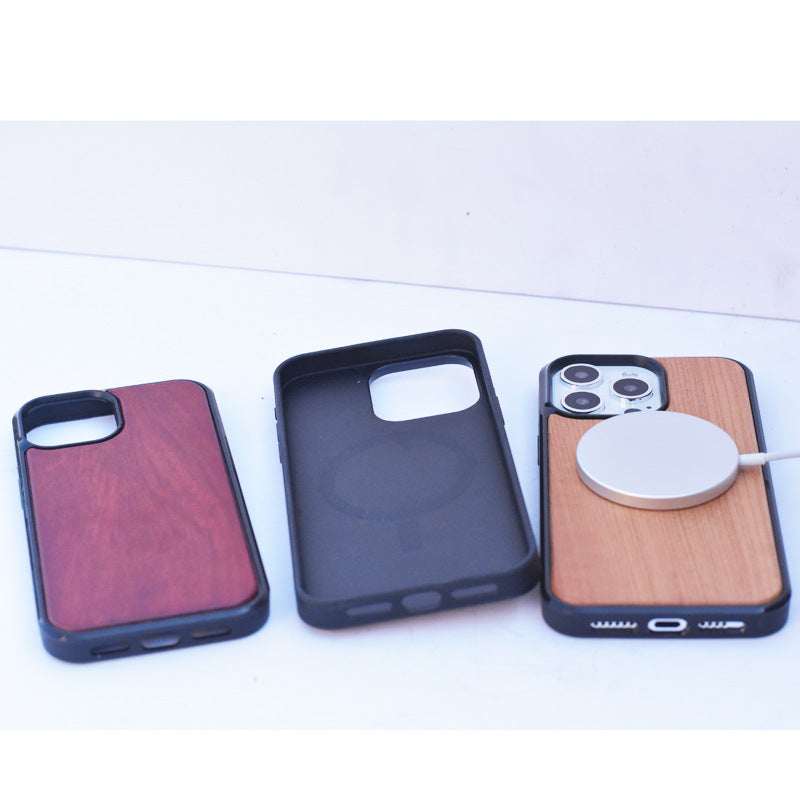 Eco-Friendly Bamboo Wood MagSafe Compatible iPhone Case for iPhone 15/14/13 Series